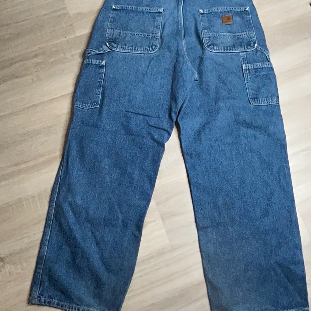 Men's Vintage Made in the USA Carhartt Dungaree Fit Carpenter Blue Jeans Sz‎ 36 - Picture 5 of 11
